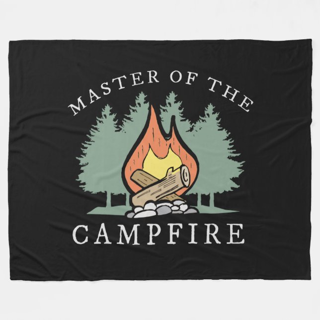 Funny Camping Gift Fleece Blanket (Front (Horizontal))