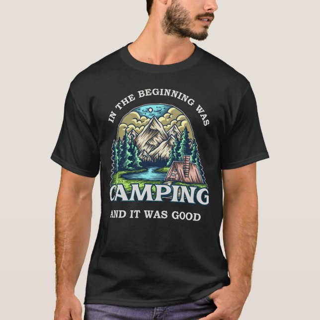 Funny camping gift girl T-Shirt (Front)