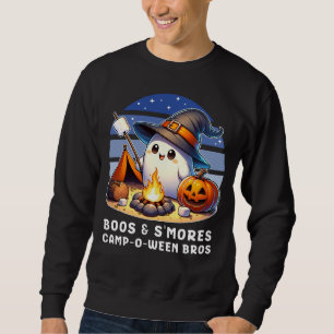 Funny Camping Halloween Boos and Smores Ghost Sweatshirt