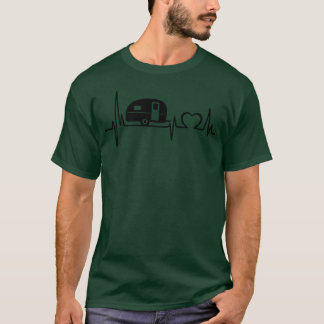 Funny Camping Heartbeat gift T-Shirt