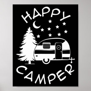 Funny Camping Hiking Lover Present Happy Camper 20 Poster