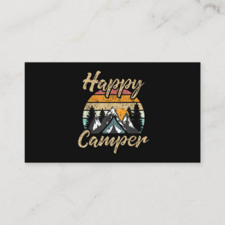 Funny Camping Hiking Lover Present Happy Camper Business Card