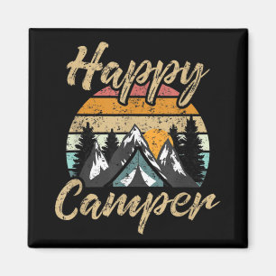 Funny Camping Hiking Lover Present Happy Camper Magnet