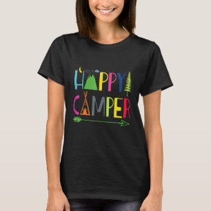 Funny Camping Hiking Present Happy Camper T-Shirt