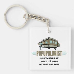 Funny Camping Key Ring