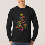 Funny Camping Merry Christmas Tree Camper Snowman  T-Shirt<br><div class="desc">Funny Camping Merry Christmas Tree Camper Snowman Rv Lights  1</div>
