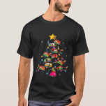 Funny Camping Merry Christmas Tree Camper Snowman  T-Shirt<br><div class="desc">Funny Camping Merry Christmas Tree Camper Snowman Rv Lights  1</div>