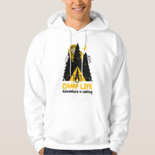 Funny Camping Monster – Camp Life Adventure Hoodie