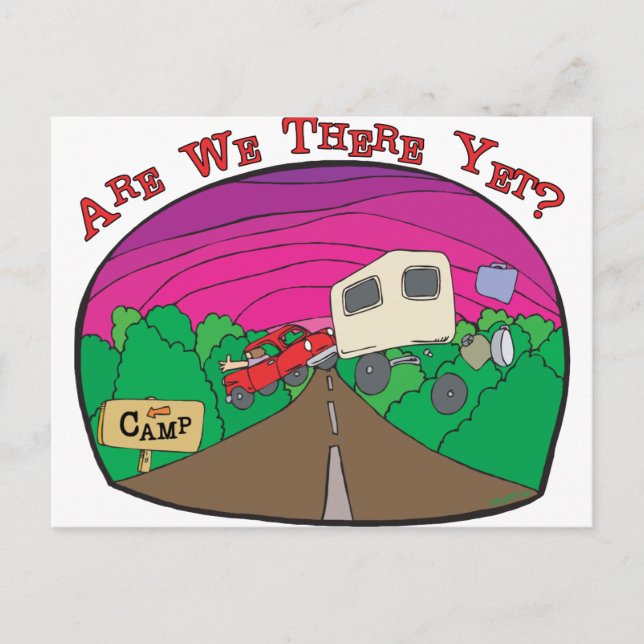 Funny Camping Postcard (Front)