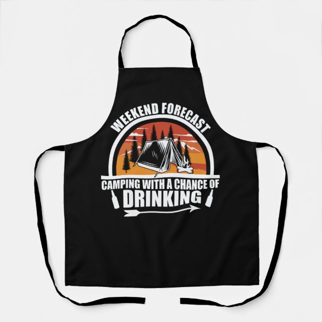 Funny camping quote apron (Front)