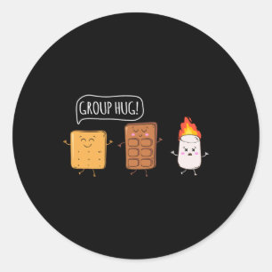 Funny Camping Roasting Bonfire Adventure Classic Round Sticker