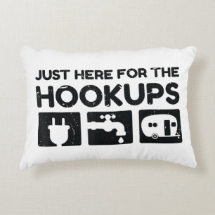Funny Camping RV Caravan Motorhome Just Here For T Decorative Cushion