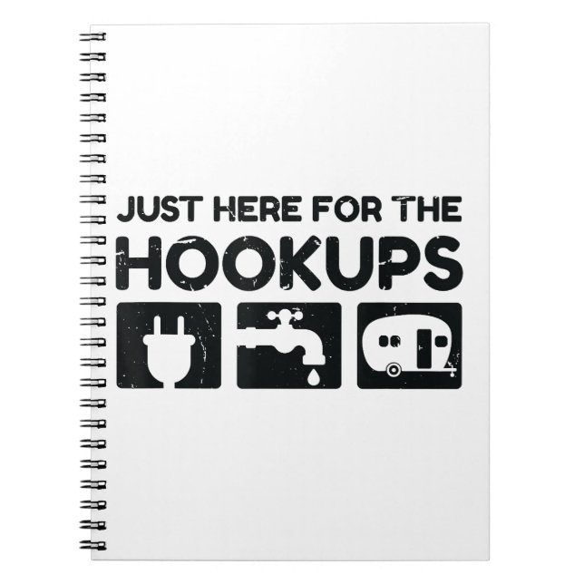 Funny Camping RV Caravan Motorhome Just Here For T Notebook (Front)