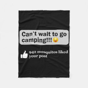 Funny Camping Saying Humor Outdoorsy Joke Camp Gea Fleece Blanket