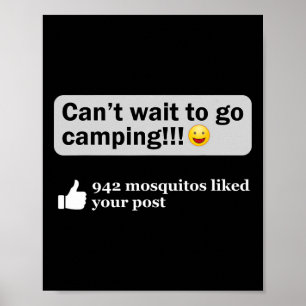 Funny Camping Saying Humour Outdoorsy Joke Camp Ge Poster