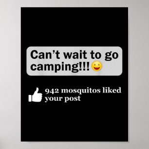 Funny Camping Saying Humour Outdoorsy Joke Camp Ge Poster