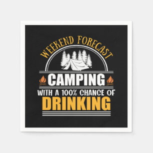 Funny Camping Saying Napkin