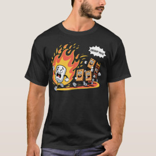 Funny Camping S'Mores Group Hug Cute Marshmallow C T-Shirt