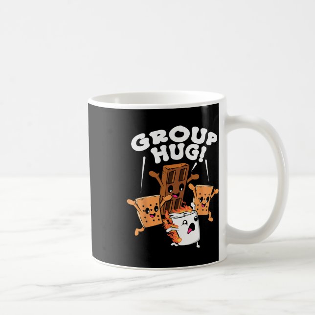 Funny Camping Smores Group Hug Marshmallow Chocola Coffee Mug (Right)