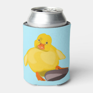Funny Can Cooler with Yellow Duck - Customisable