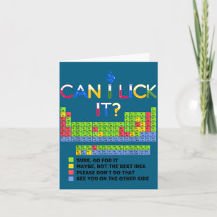 Funny Can Lick It Periodic Table Card