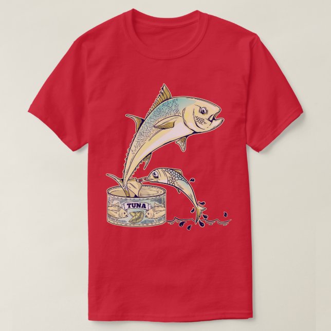 Funny can of tuna fish T-Shirt (Design Front)