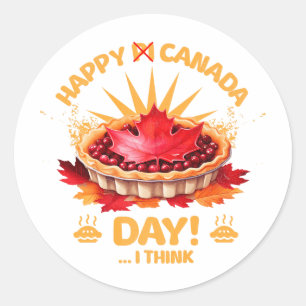Funny Canada Day And Proud Patriotic Canadian 1 Classic Round Sticker