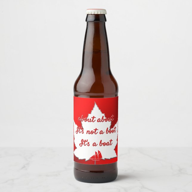 Funny Canada Labels About Canada Beer Bottle Label (Front)
