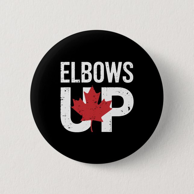 Funny Canada Meme Elbows Up  6 Cm Round Badge (Front)