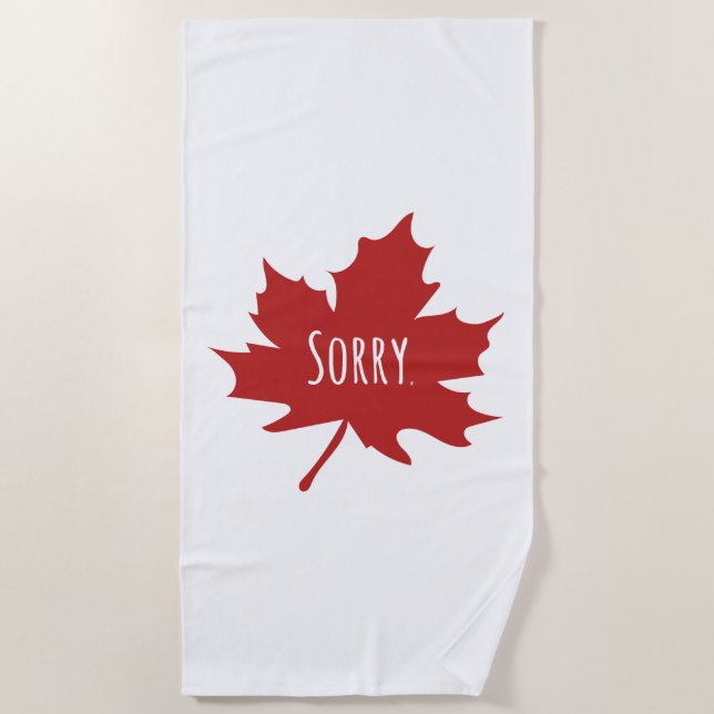 Funny Canadian Beach Towel (Front)