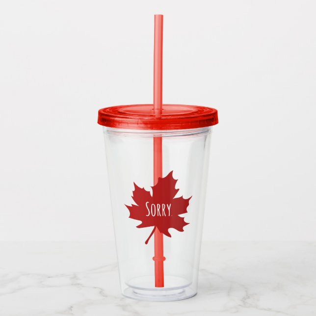 Funny Canadian Canada Day Acrylic Tumbler (Front)