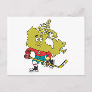 Funny Canadian Hockey Postcard