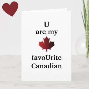 Funny Canadian Joke Valentine's Day Card