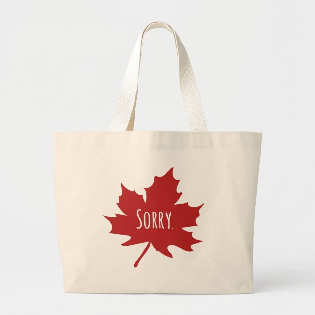 Funny Canadian Large Tote Bag (Front)