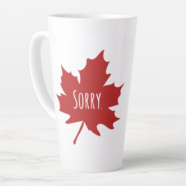 Funny Canadian Latte Mug (Left Angle)