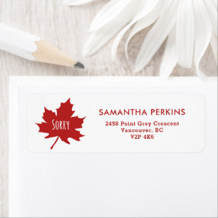 Funny Canadian Return Address Label