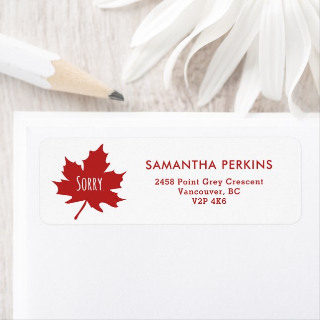 Funny Canadian Return Address Label (Insitu)