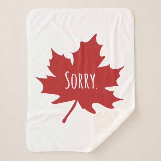 Funny Canadian Sherpa Blanket (Front)
