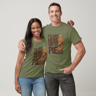 Funny Canadian Thanksgiving Pie 'Eh' Retro Fall  T-Shirt