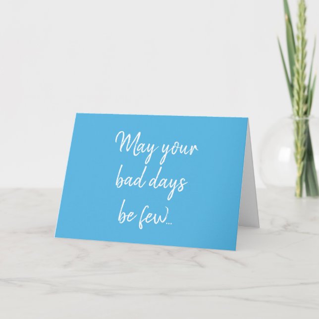 Funny Cancer Chemo Blue Get Well Card (Front)