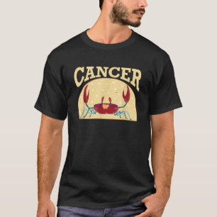 Funny Cancer Facts Retro Crab Astrology Horoscope T-Shirt