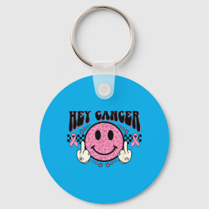 Funny Cancer Middle Finger Breast Cancer Awareness Key Ring