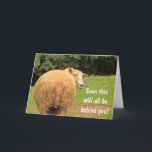 Funny Cancer Sheep Encouragement Card<br><div class="desc">Send some laughs to a cancer patient with this humourous sheep. Nothing like a funny greeting card to brighten someone's day. Personalise the message with your own unique style. Many thanks for looking! Photo ©Christine Greenspan</div>