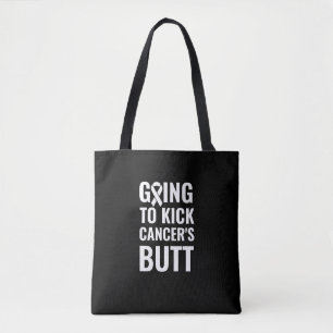 Funny Cancer Support Going to Kick Cancer's Butt Tote Bag