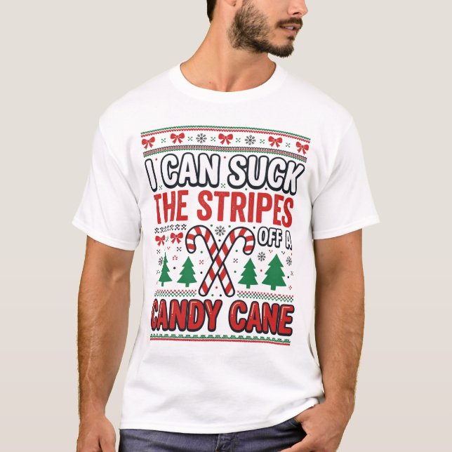 Funny Candy Cane Christmas Sweater (Front)
