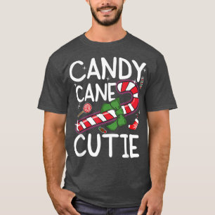 Funny Candy Cane Cutie Christmas Pajama For Girls T-Shirt