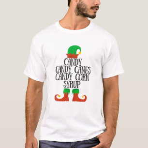 Funny Candy Canes Corns And Syrup Christmas Man Wo T-Shirt