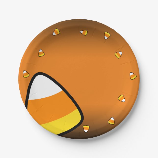 Funny Candy Corn Paper Plate (Front)