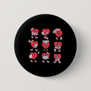Funny Candy Heart Reading Books Bookworm Librarian 6 Cm Round Badge