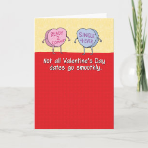 Funny Candy Hearts Bad Date Valentine's Day Holiday Card